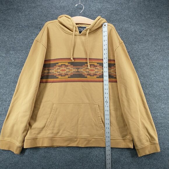 Outback Trading Company Men's Pullover Casey Hoodie Tan XXL Western Aztec - Picture 10 of 12